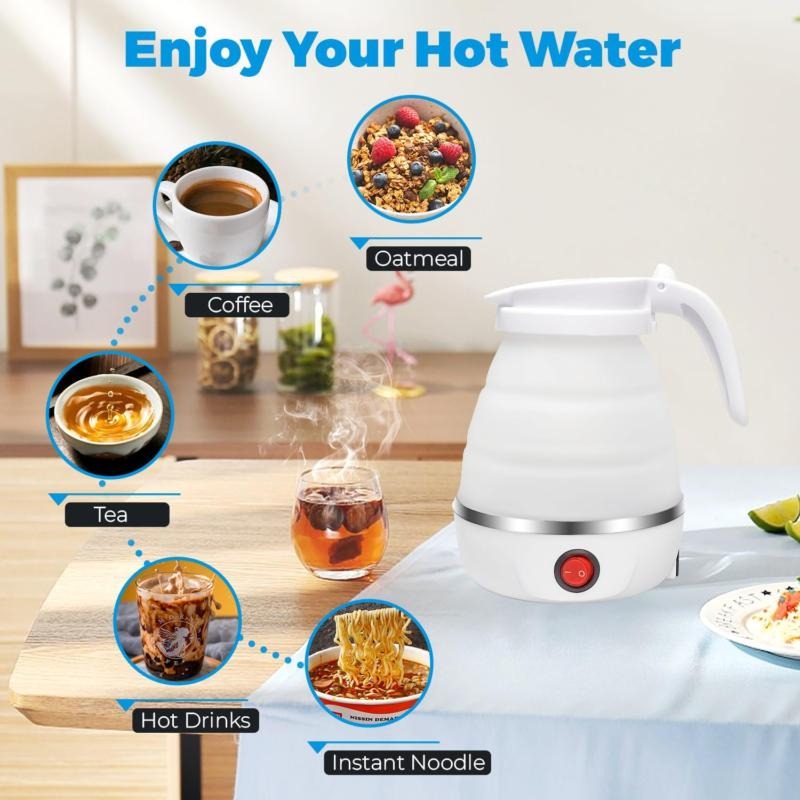 600ML Collapsible Travel Electric Water Kettle Folding