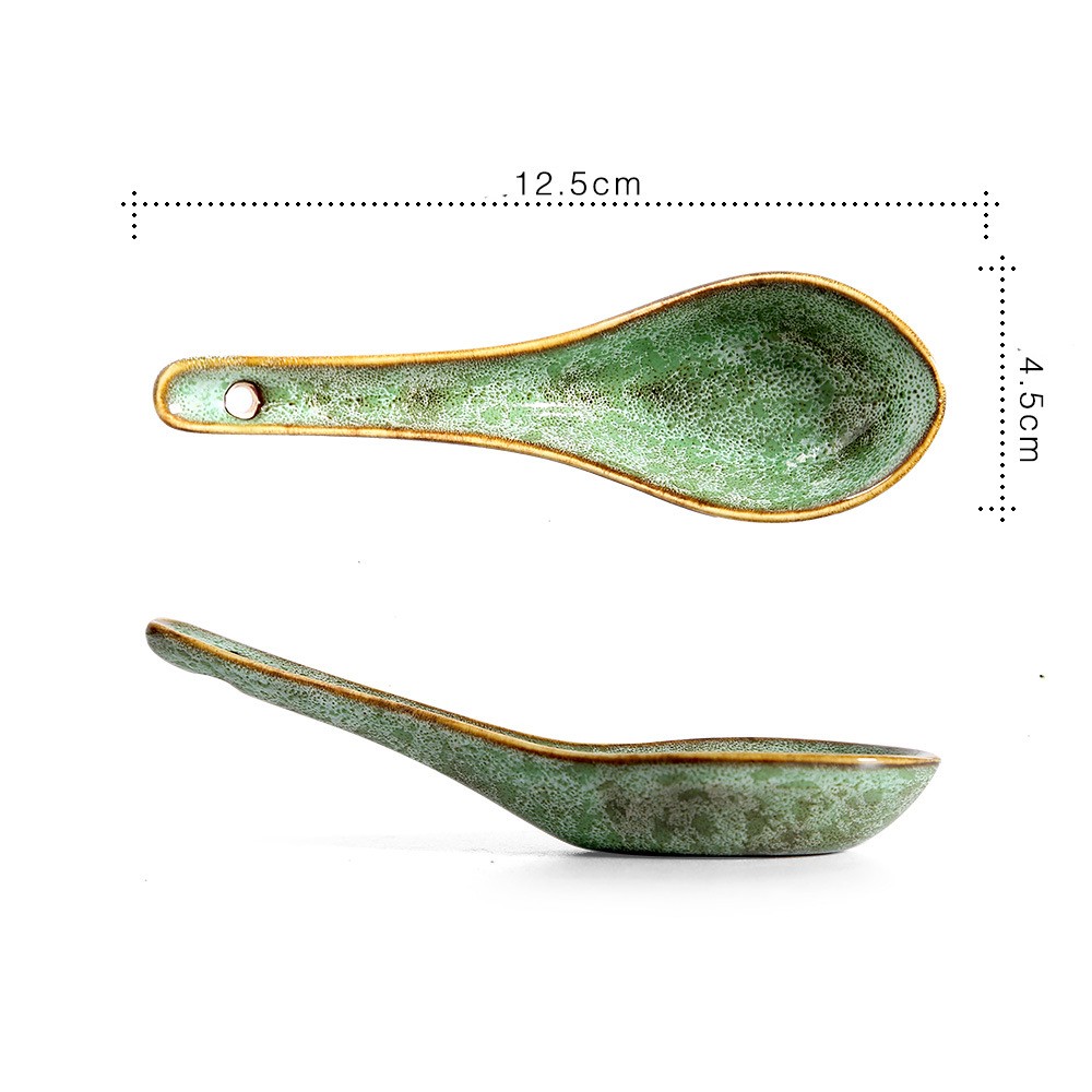 Small green spoon