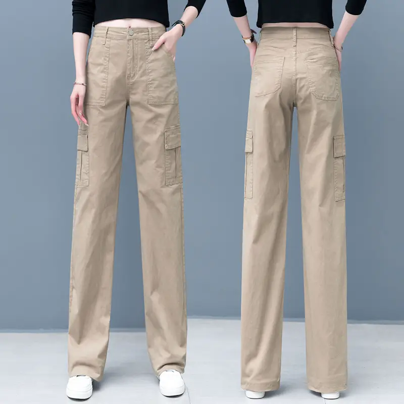 Women's High-waisted Straight Overalls