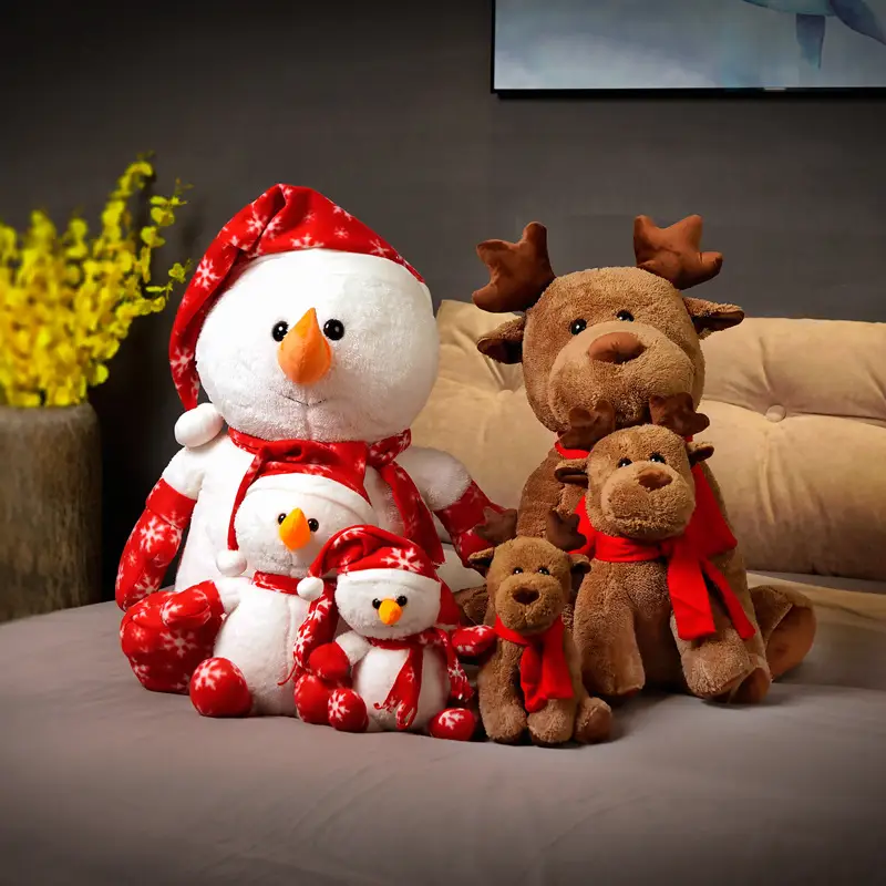 Snowman Ragdoll Plush Elk Doll Christmas Gift