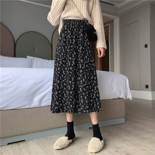 Floral Super Fairy Half Dress Female Summer Dress Black - Shop at LoveMi