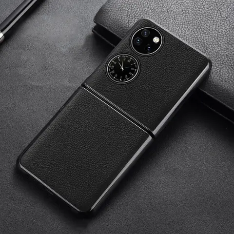 Mobile Phone Case Leather Protective Cover Layer Cowhide P50pocket