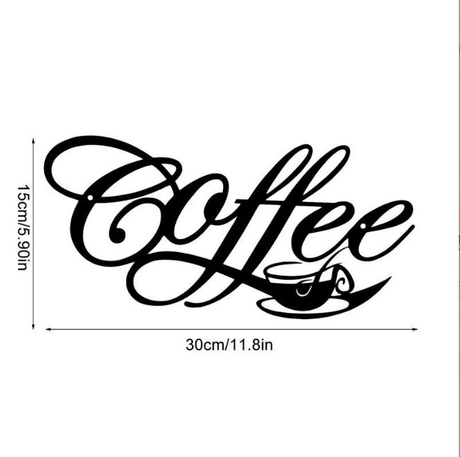 Title 1, Metal Coffee Cup Wall Hanging Decoration Iron H...