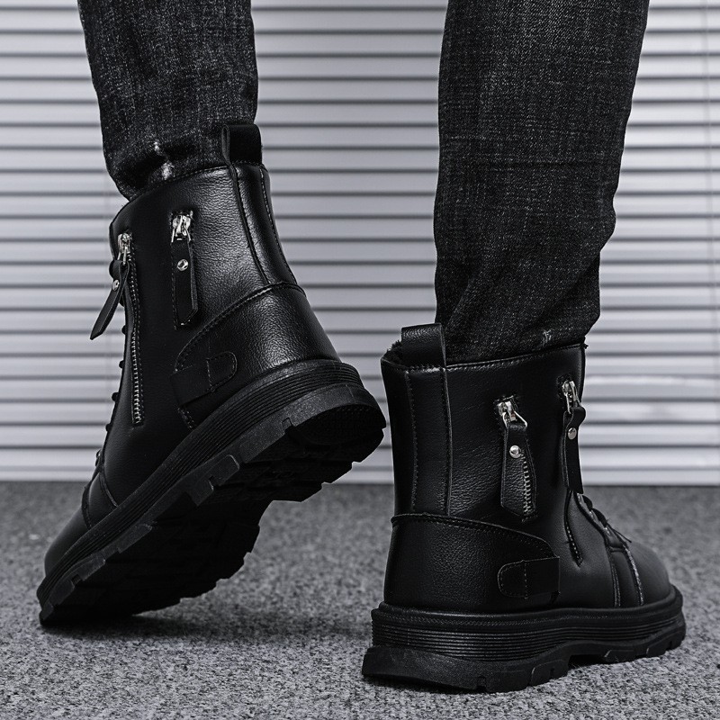 Title 5, Botas de cuero de invierno para hombre, nuevas ...