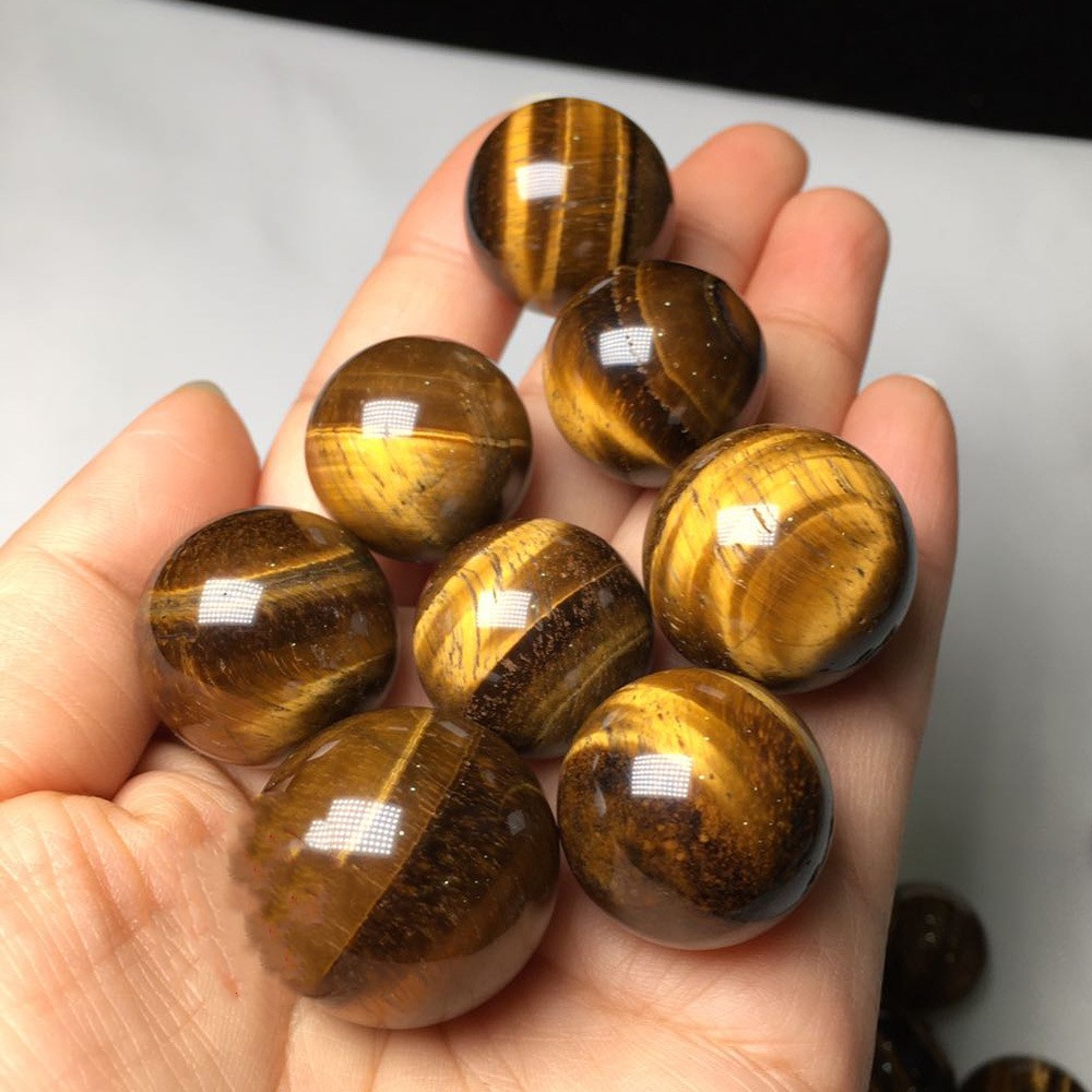 Yellow tiger eye stone crystal