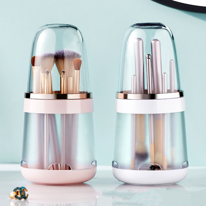 Scatola per l'immagazzinamento degli strumenti per trucco, resistente alla polvere, portatile con copertura