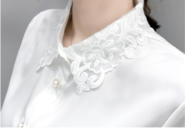 Temperament Design Sense Stitching Top Western Style Korean Loose Shirt