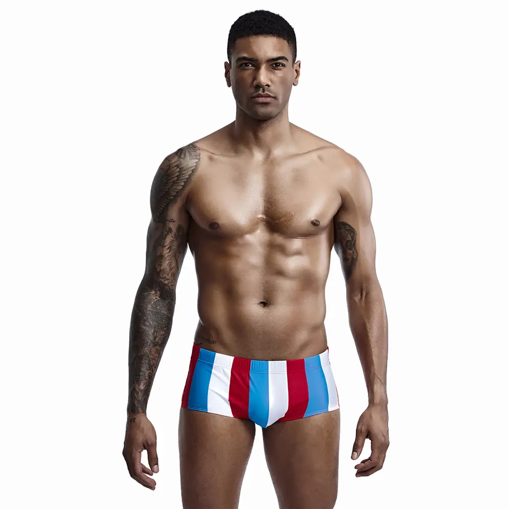 Men's Fashion Digital Print Boxer Swim Shorts