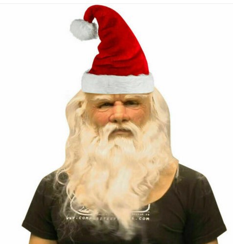 Christmas hat white beard