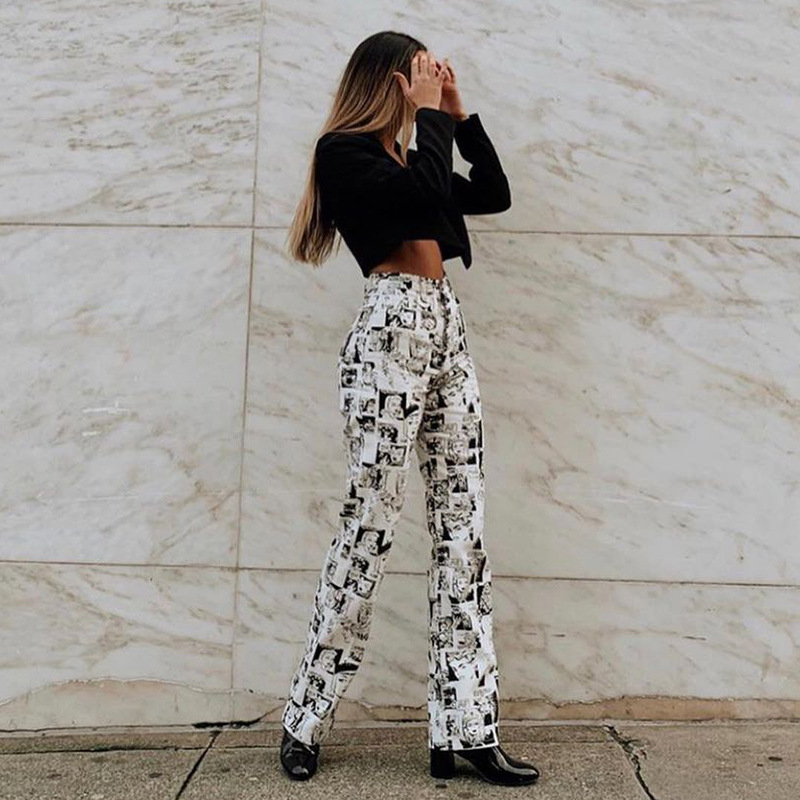 Title 7, New Street Hipster Comic Print Pants