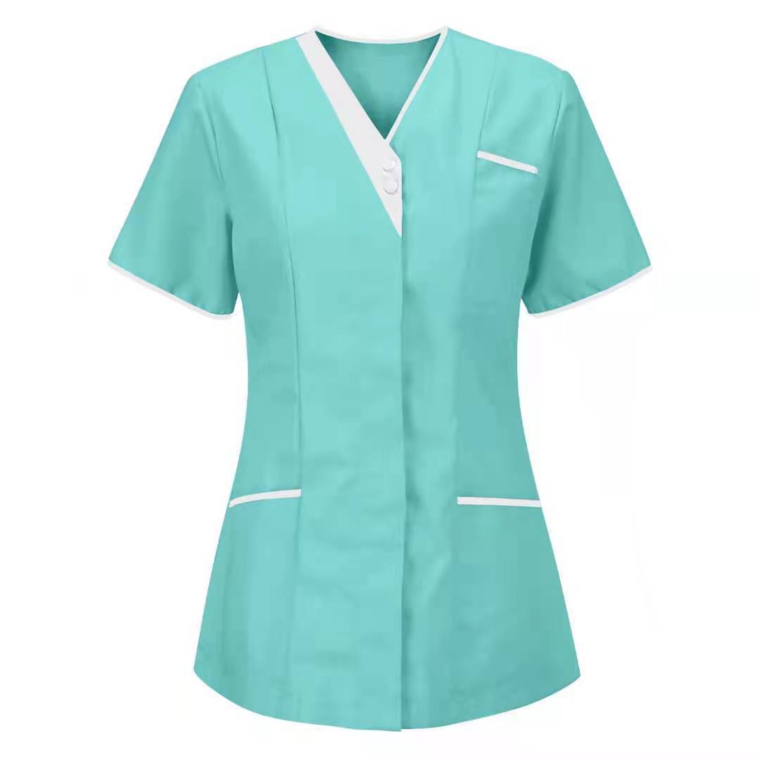 Cotton Skin friendly And Comfortable Nursing Work Clothes For Hotel Sanitation Light Green - Shop at LoveMi