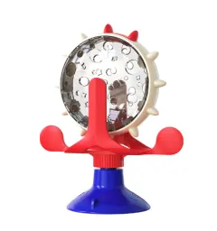 Pet Cat Toy Money-Making Wheel Slow Food Leaking Device - American Blue - View 1