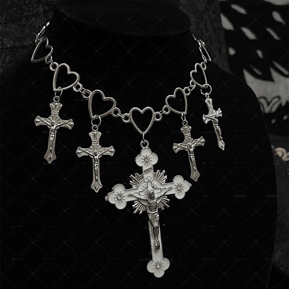 Title 4, Love Cross Necklace Cold Stile Punk