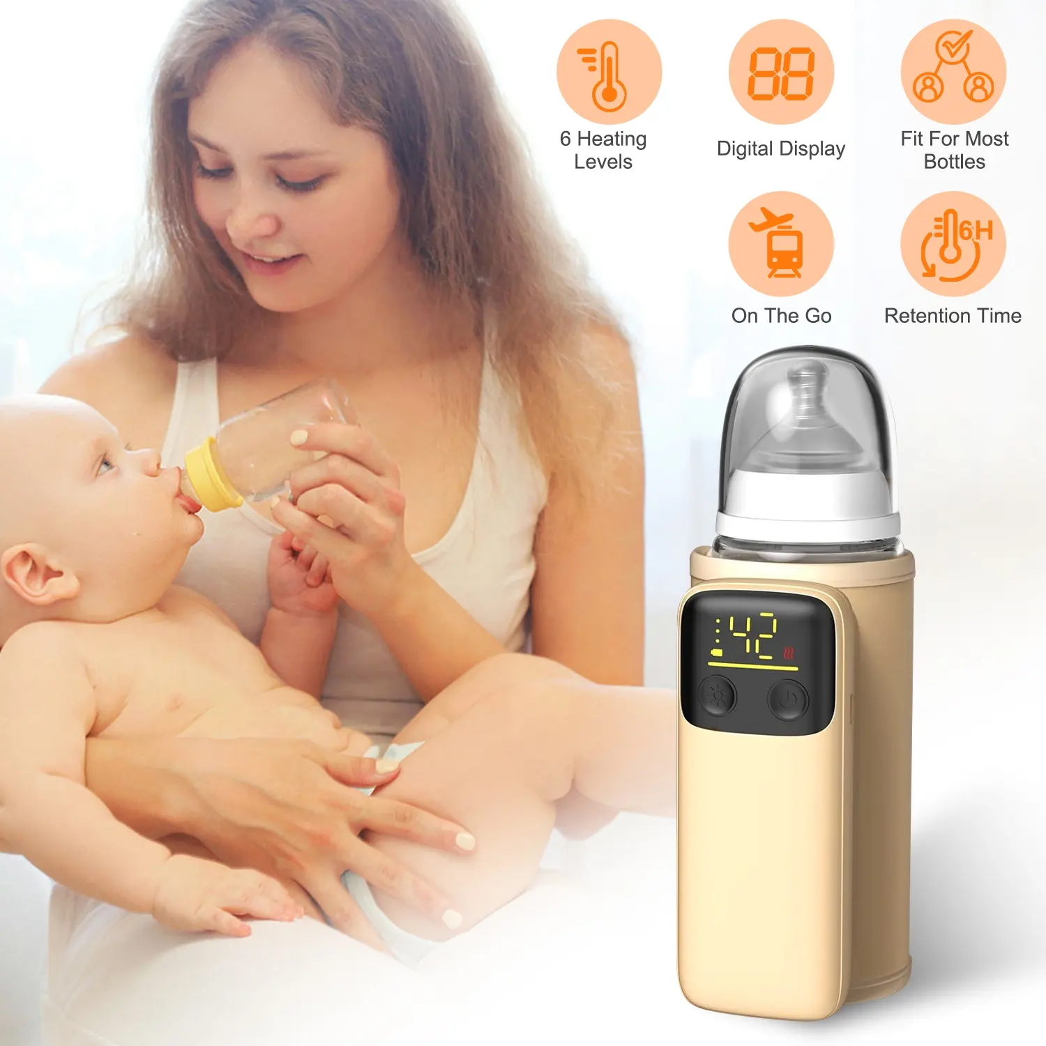 Portable Bottle Warmer With Night Light
