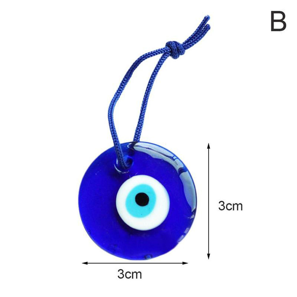 Lucky Turkey Greek Evil Blue Eyes Glass Pendant