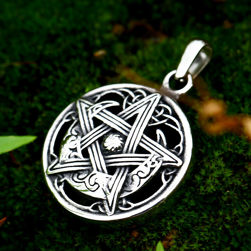 Pentagram Celtic Knot Titanium Steel Pendant