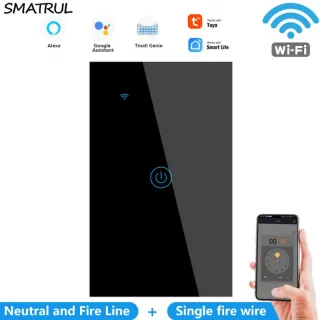 Zero Fire  Single Fire Universal Graffiti Smart USAustralian Wifi Touch Wall Panel