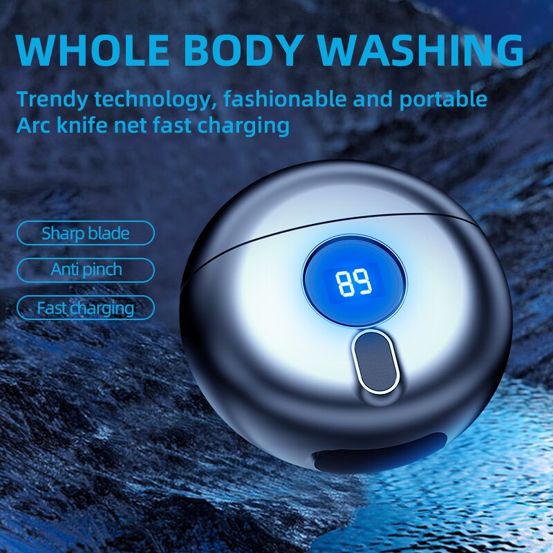 Mini Electric Razor Travel Men's Shaver LED Power Display USB Rechargeable Shaver Multifunctional Portable Razor Wet Dry Use — foto 8
