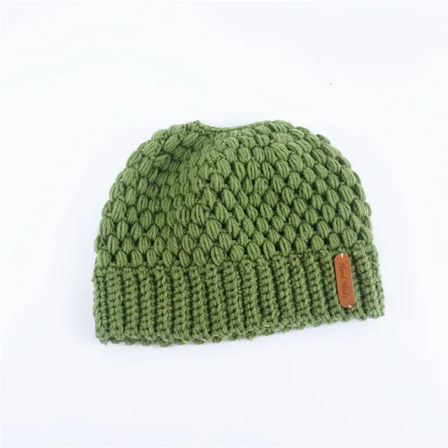 European And American New Knitted Hat Ladies Warm Ear Protection Green - Shop at LoveMi