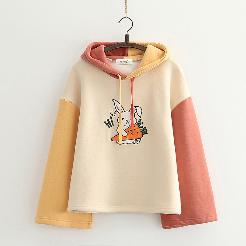 Title 4, Carrot Bunny Color Block Hoodie