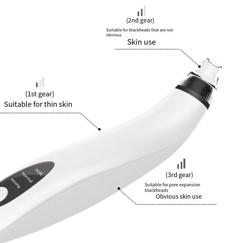 Electric Blackhead Remover Cleaner Face Diamond Pore Vacuum Suction White Heads | Elevated Statement