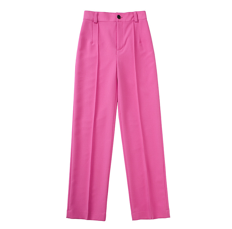 Title 3, Nouveau pantalon long droit rose pour femmes, u...