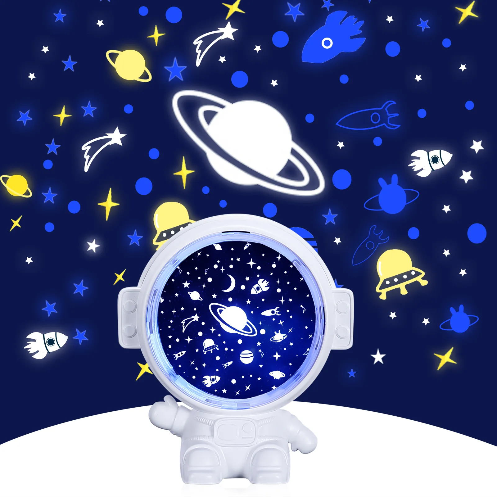 Galaxy Star Projector Starry Sky Night Light Astronaut Lamp Room Decr Gift Child Kids Baby Christmas Spaceman Projection – image 4