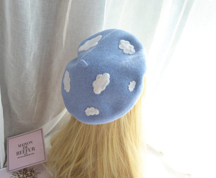 Title 7, Handmade wool felt cloud beret