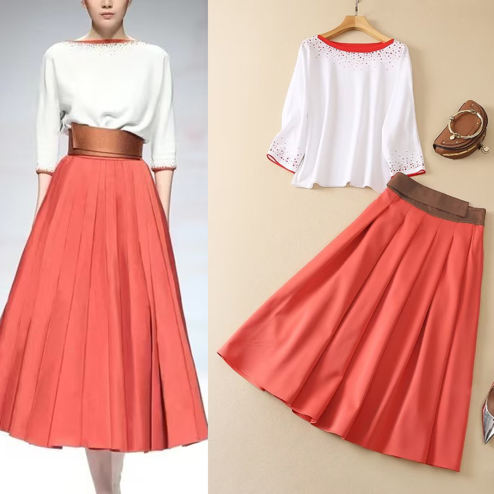 Title 6, High Waist Two Piece Skirt with Large Hem provi...