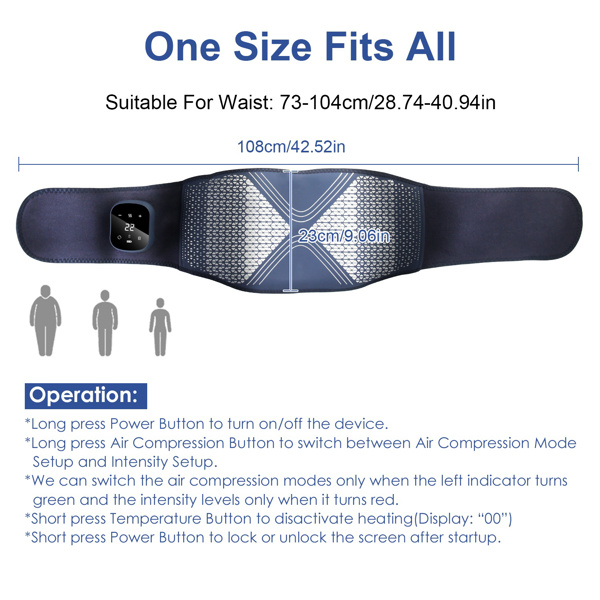 Lower Back Massager Heating Pad Cordless Heating Pad - Image 1