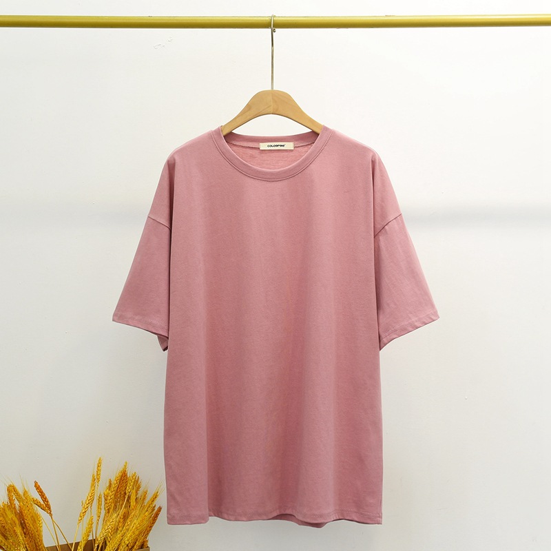 Modal Thin Ladies Loose Solid Color Casual Top