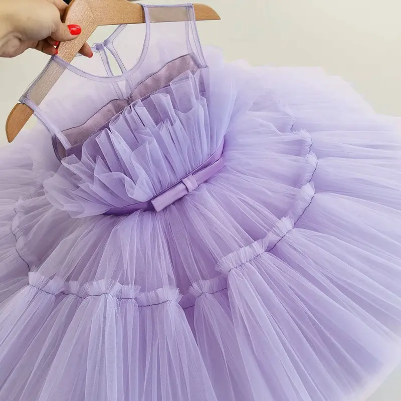 Children's Dress Fluffy Gauze Girl Princess