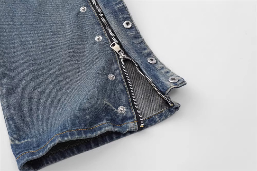 Title 8, Jeans da uomo con spacco e zip Vibe High Street...