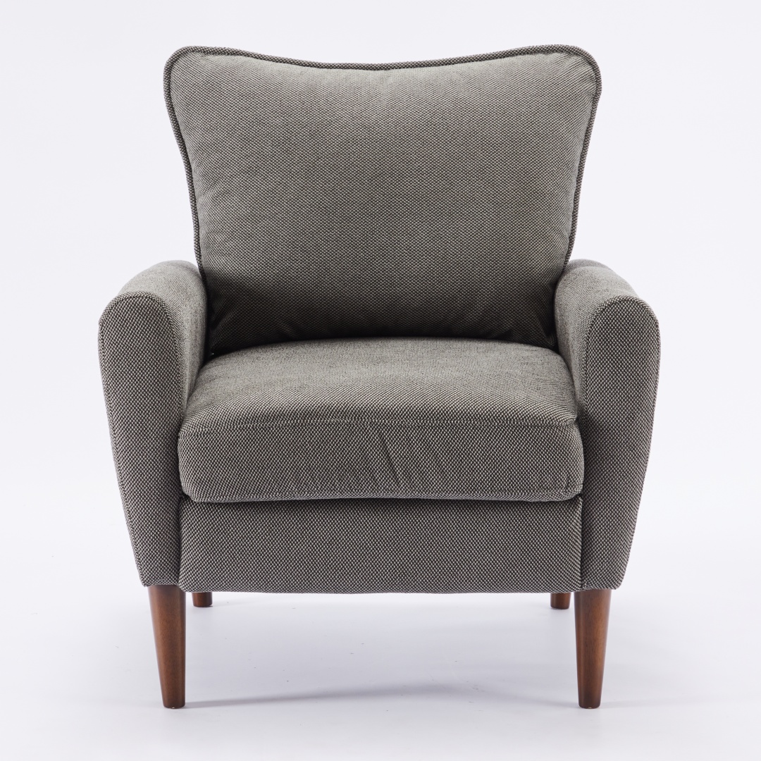 A Reading Chair With Cushioned Seat And Wooden Legs, Along With A Wide Single-person Modern Leisure Sofa image 13