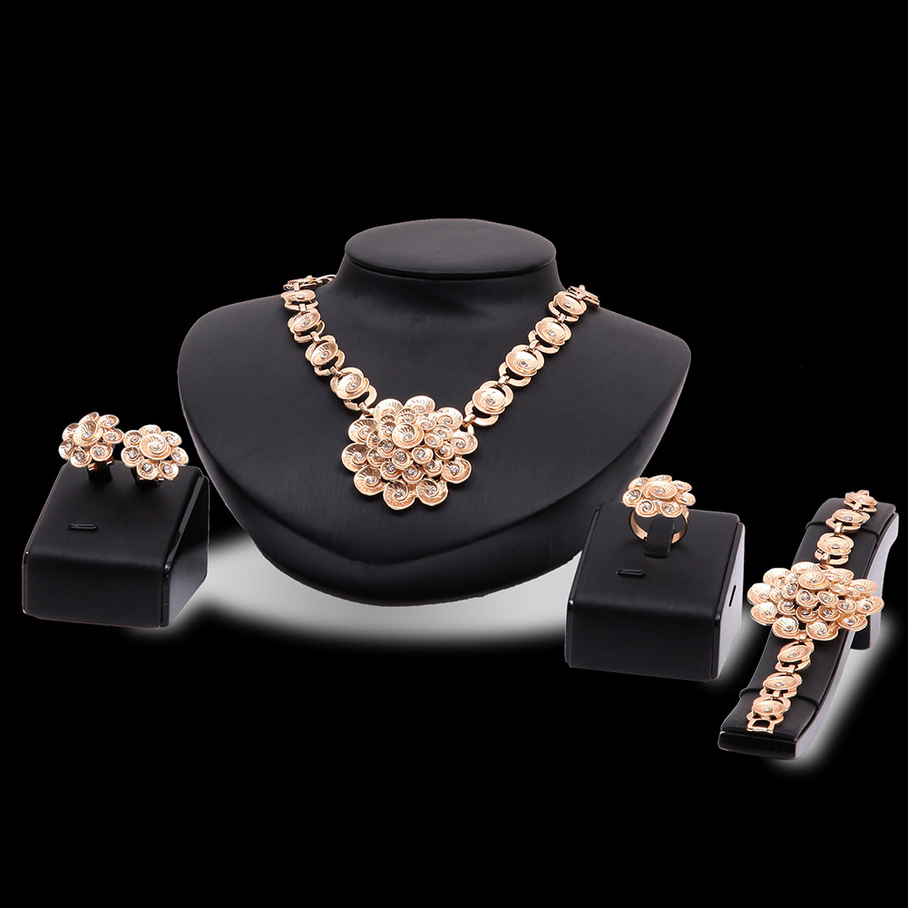 Stylish Four-Piece Alloy Jewelry Set for Women
