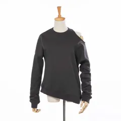 American Retro Dark Gray Chic Hair Circle Round Neck Hoodie - Gray - View 1