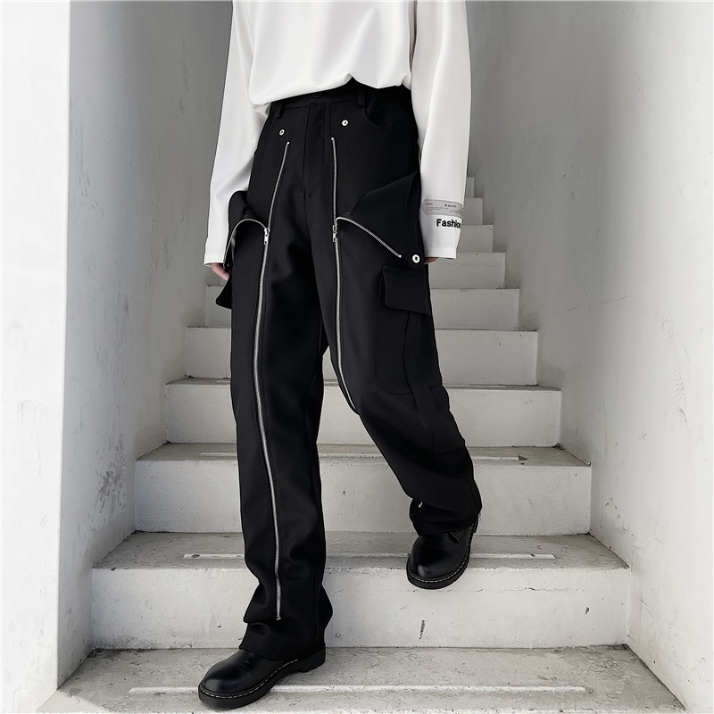 Sufeng Zipper Decorative Casual Pants Men's Large Pocket