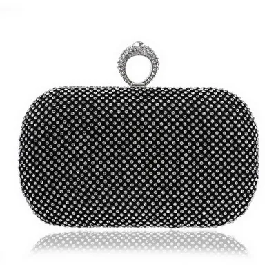 Evening Clutch Bags Diamond Studded Evening Bag With Chain Shoulder Bag Black - Shop at LoveMi