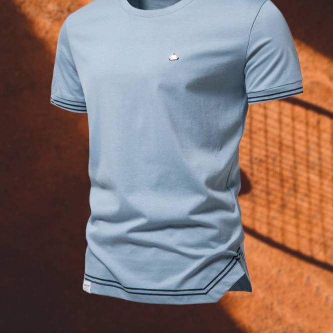 Men's High-end Business Casual Solid Color T-shirt