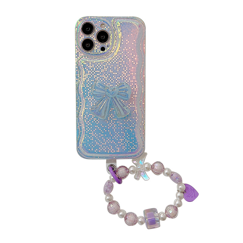 Laser Square With Bead Chain For Mobile Phone Case