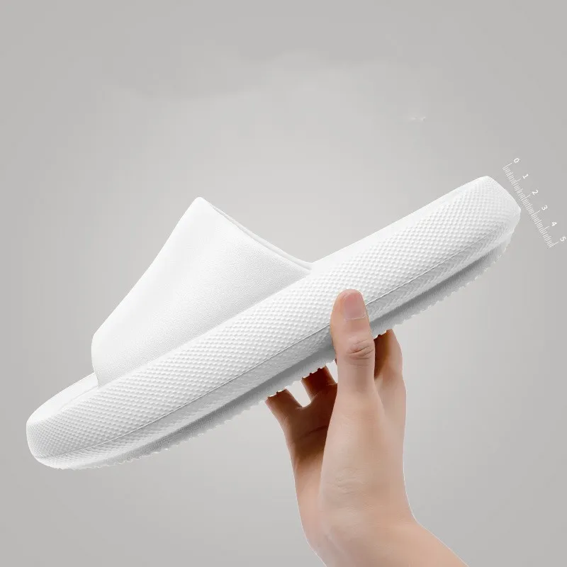 Thick Sole Eva Large Slippers For Women's Home - Beige