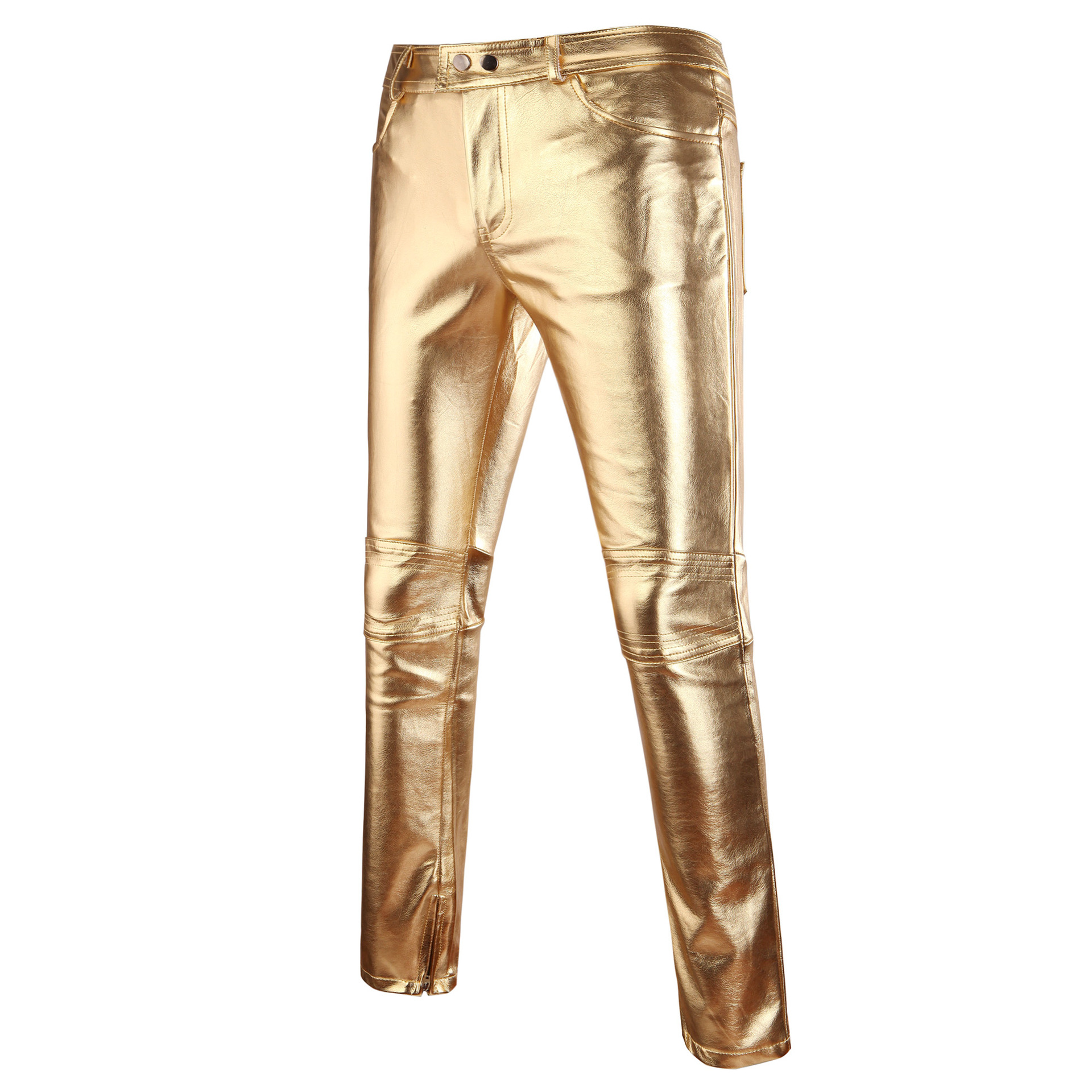 Title 10, Glanzende herenbroek Bronzing kostuum casual broek