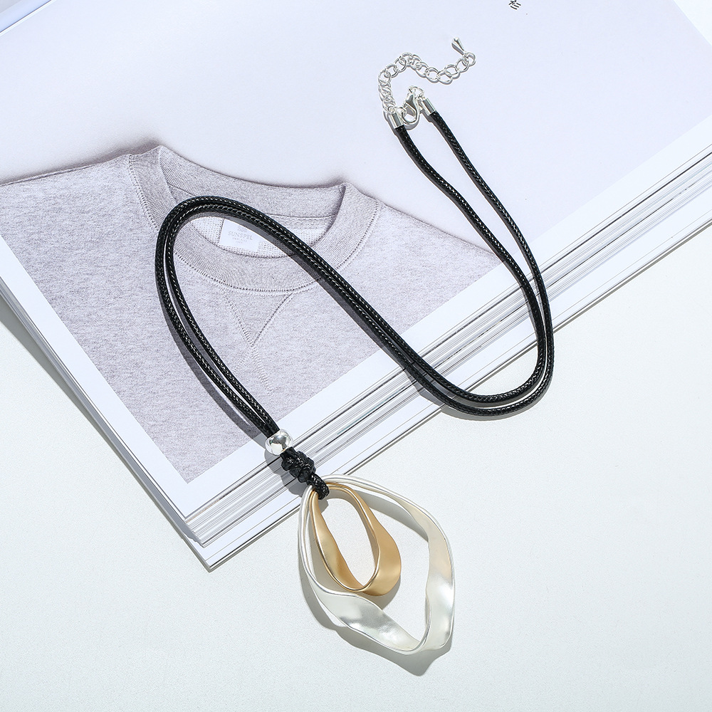 Irregular Pendant Ladies Alloy Long Sweater Chain