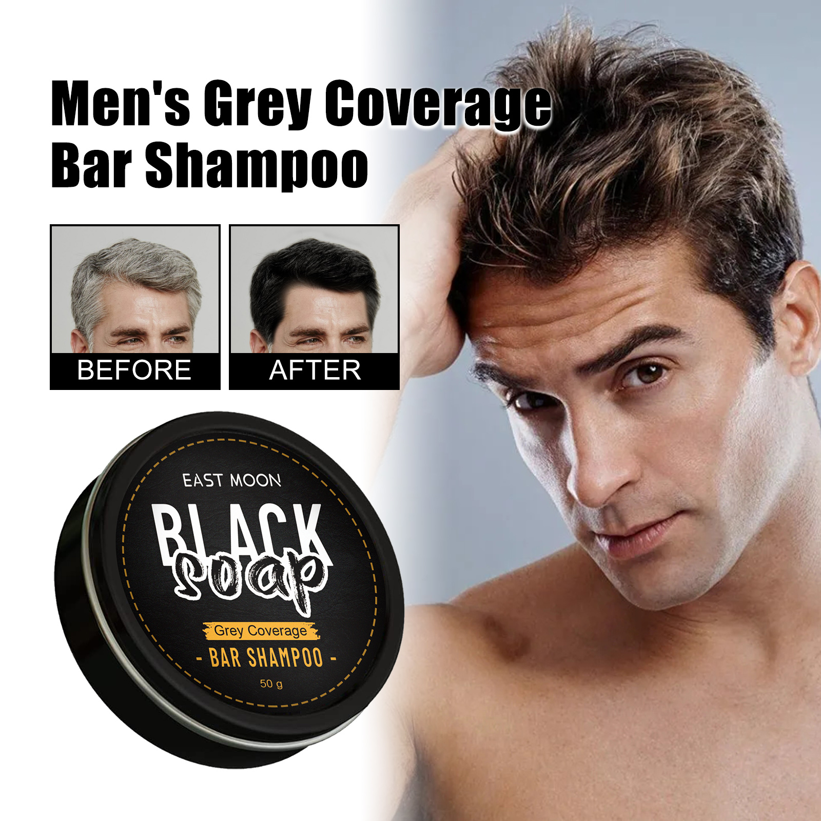 Cleaning And Moisturizing Black Shiny Hair Care Shampoo Soap image 5
