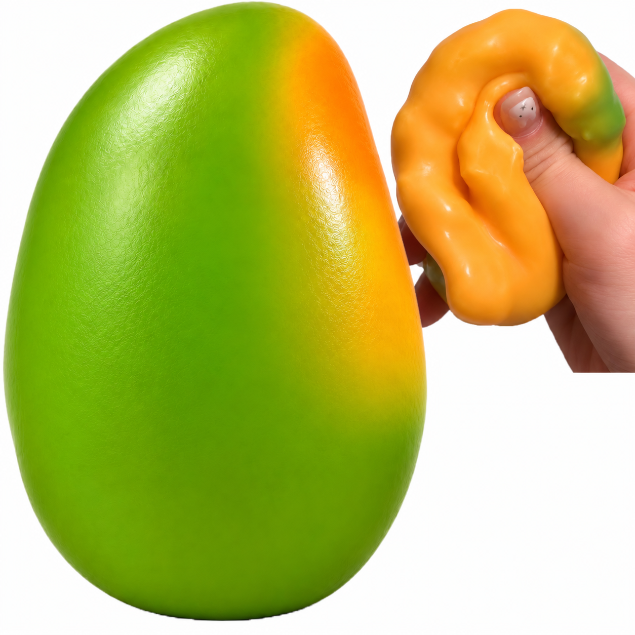 1pc Crunchy Mango Squishy ASMR Squeeze Stress Relief Fidget For Adults Crunchy ASMR Experience, Soft Flexible Texture, Satisfying Hand Squeeze For