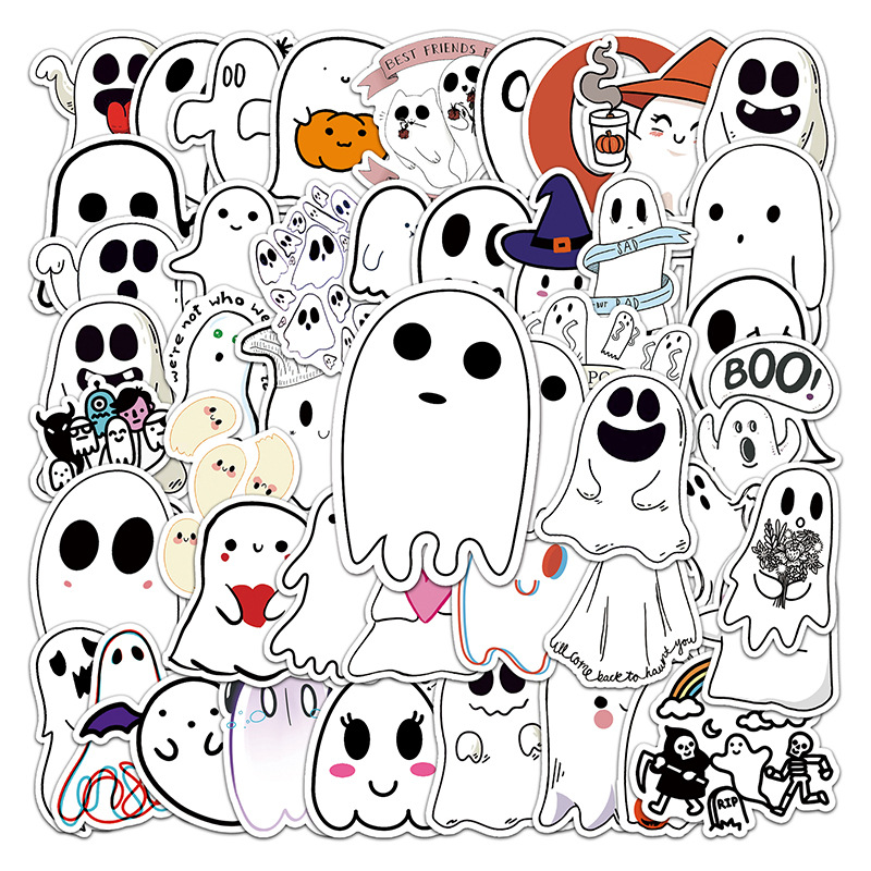 Title 5, 50 Adesivos Doodle de Halloween Impermeáveis pa...