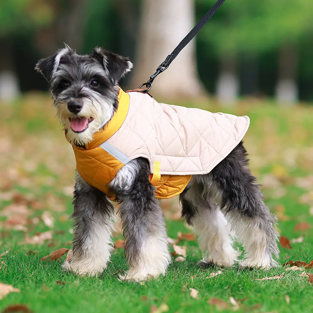 New Style Pet Clothes Reflective Warm Cotton