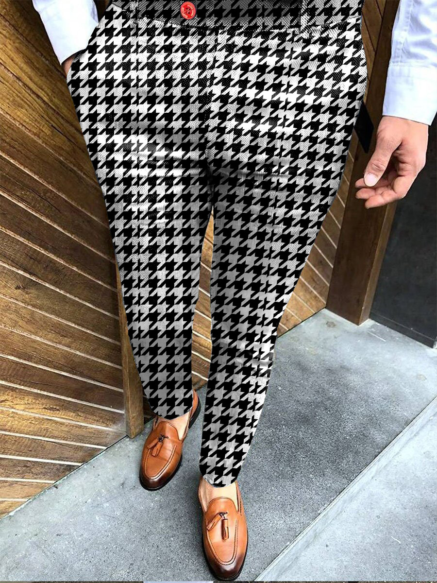 Title 5, Autumn Pattern Print Casual Fashion Suit Pants,...