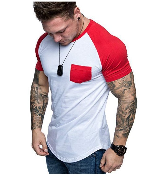 Title 1, Camiseta masculina de manga curta raglan com go...