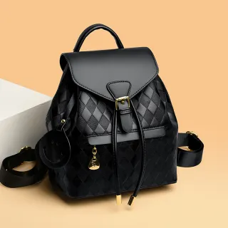 Female Backpack Casual Multifunction Women Leather Backpack Shoulder School Travel Back Pack - Black